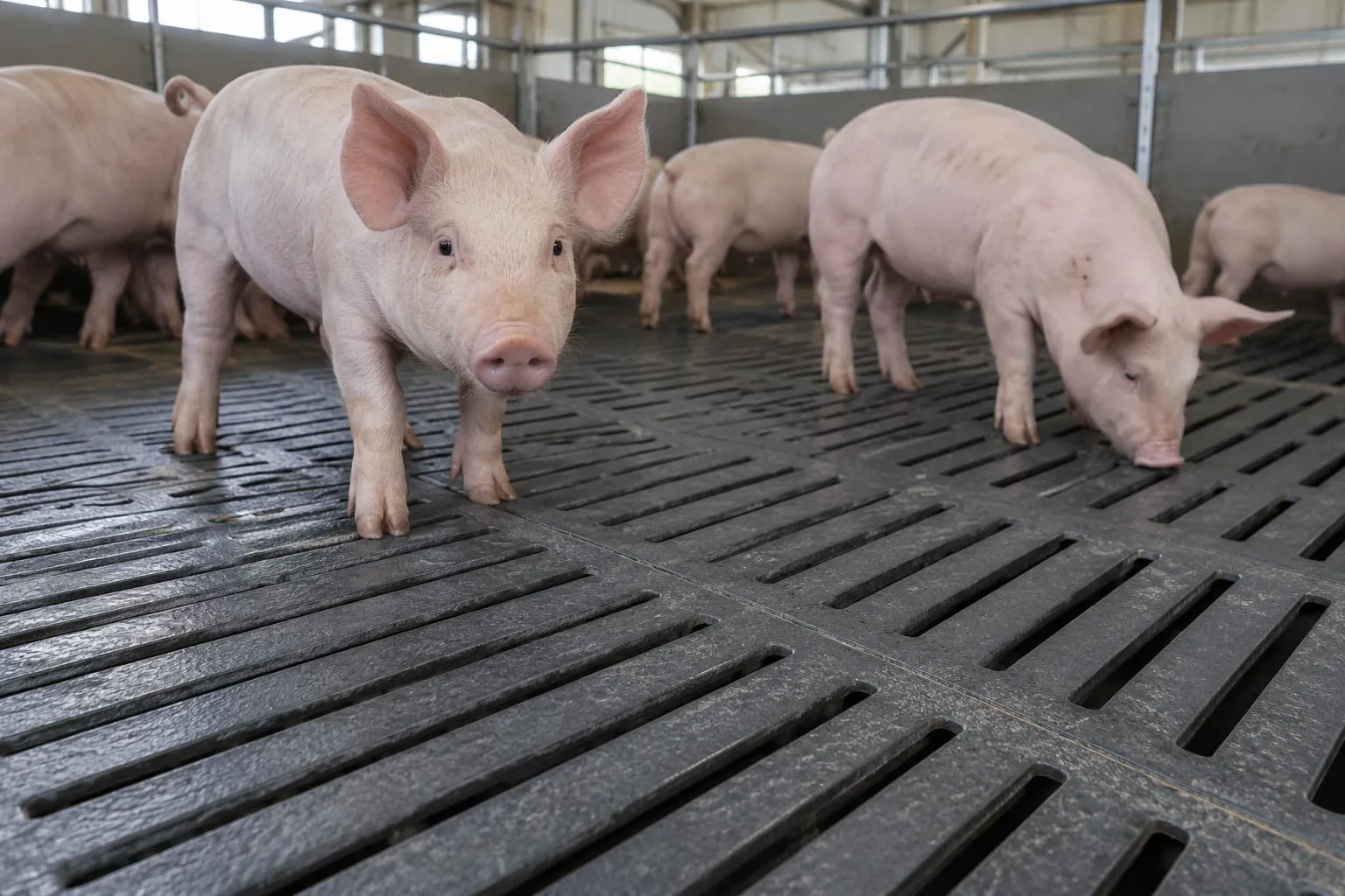Cast Iron Slatted Floors for a pig farm