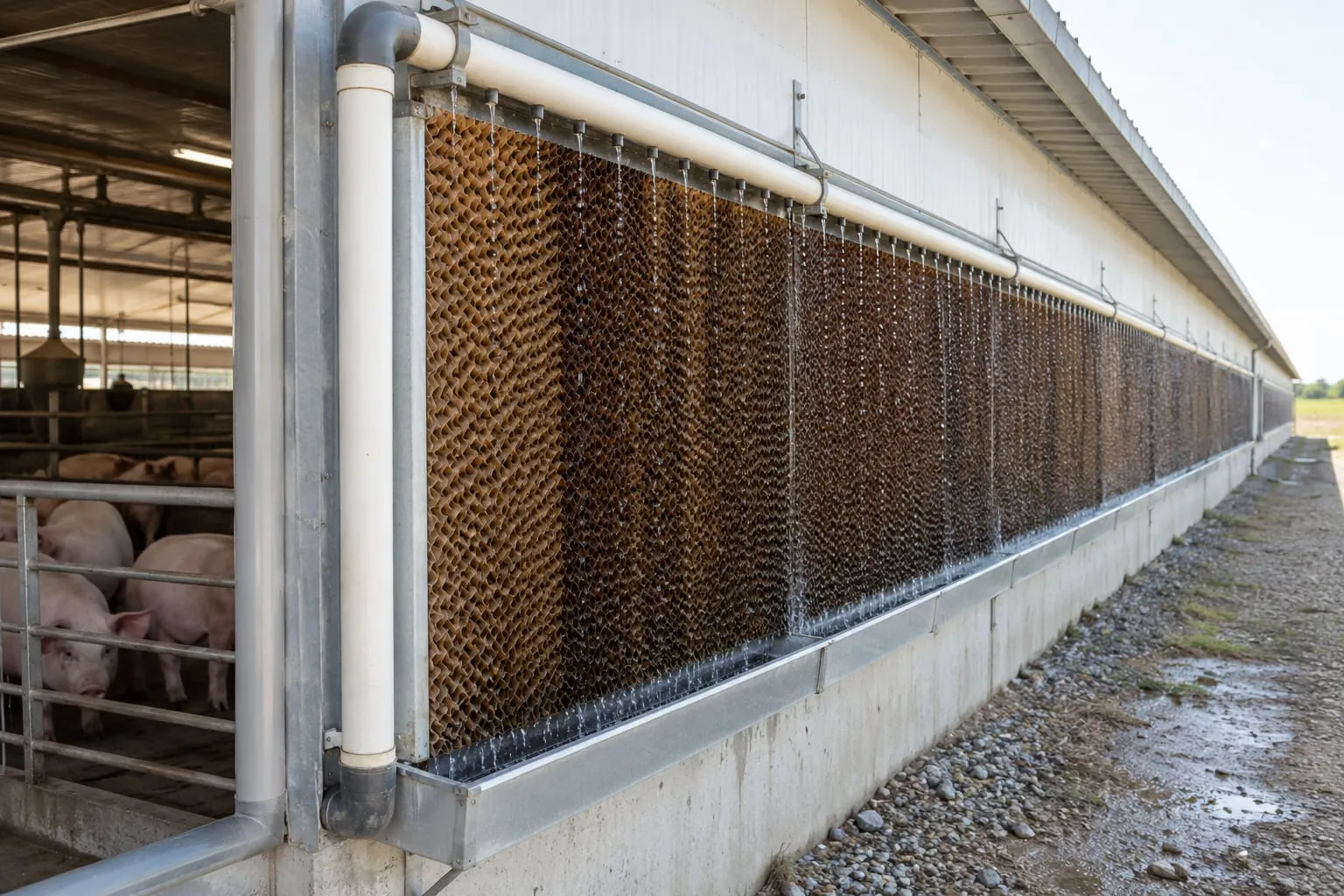 Cooling Pads for a pig farm