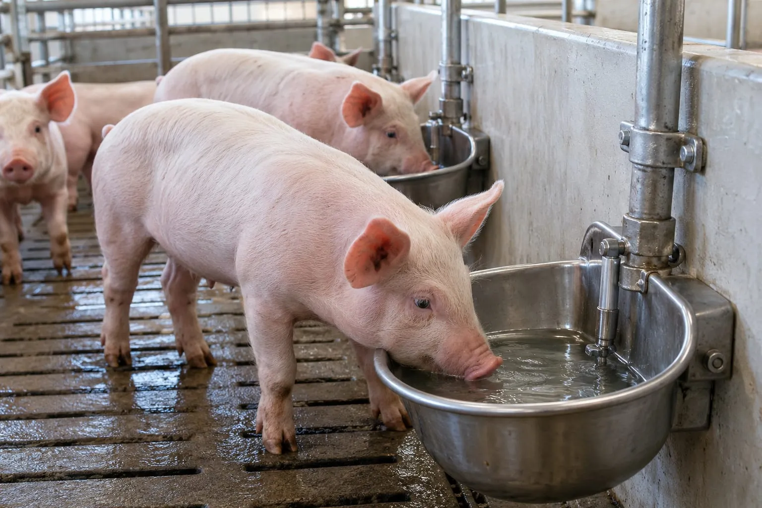 Drinking Bowls for a pig farm