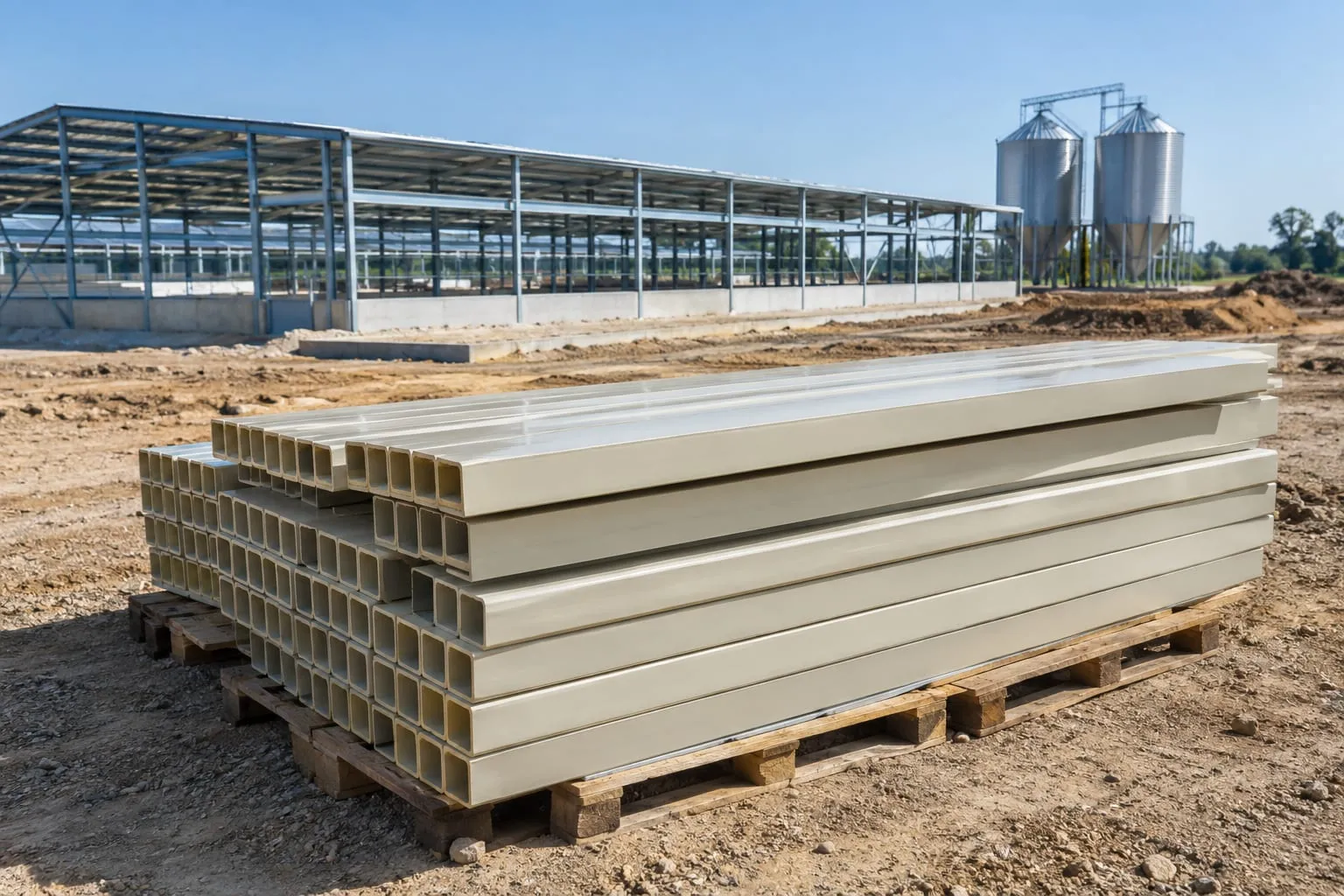 FRP Floor Beams for a pig farm