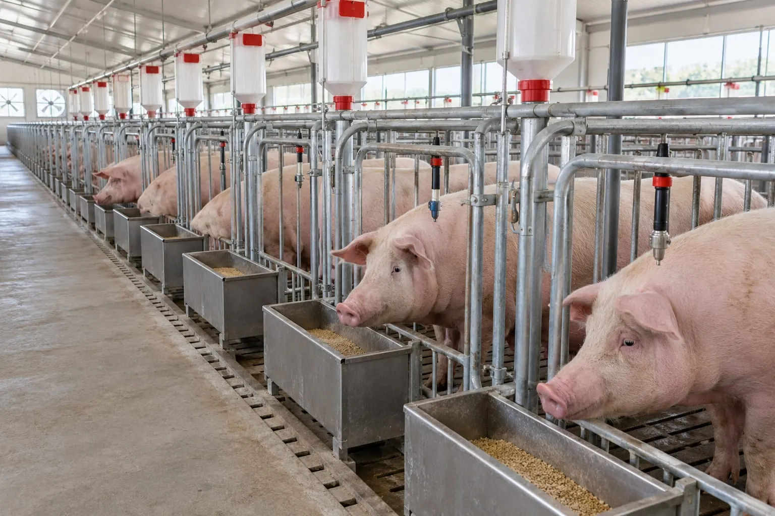 Gestation Stalls for a pig farm