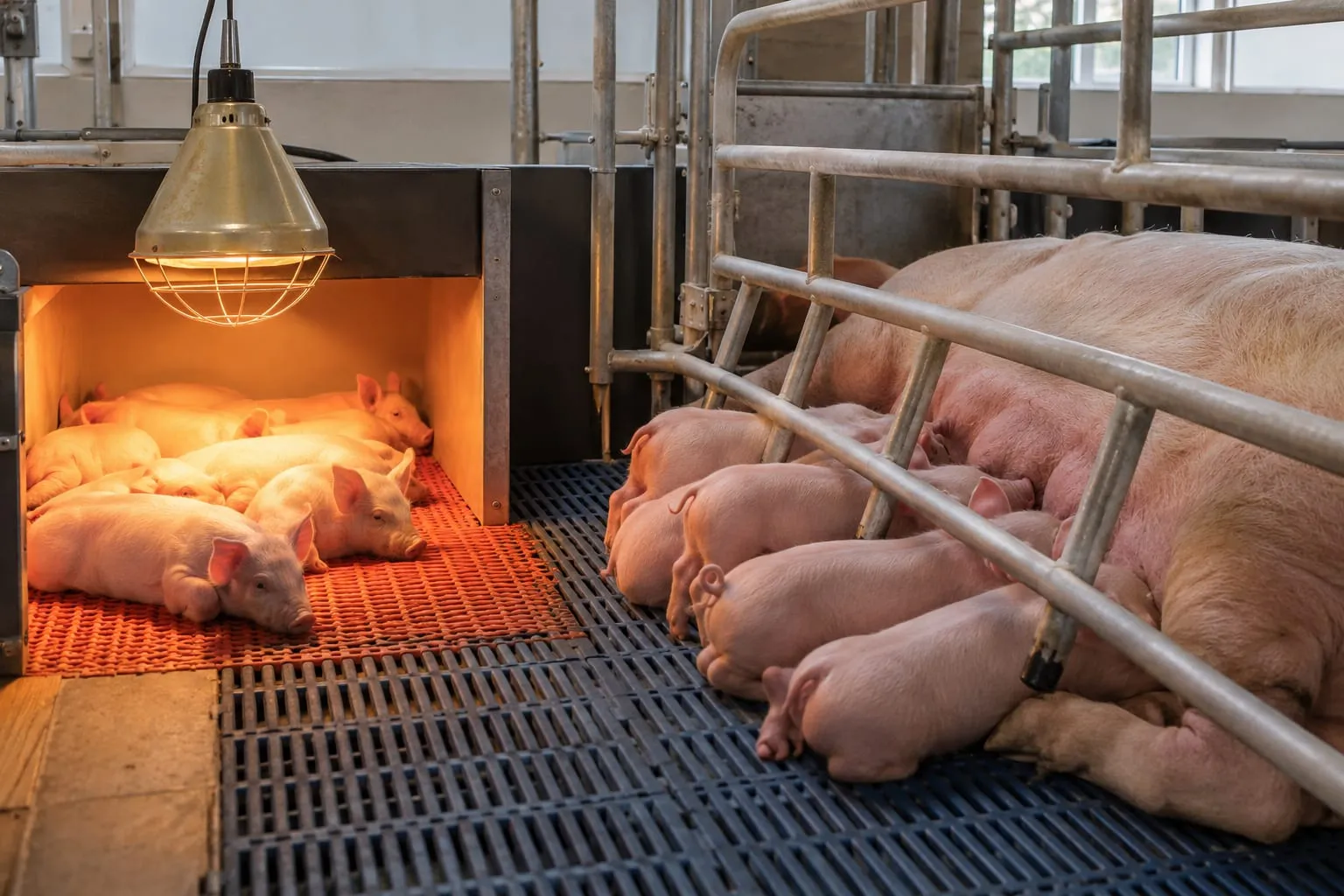 Heat Lamps for a pig farm