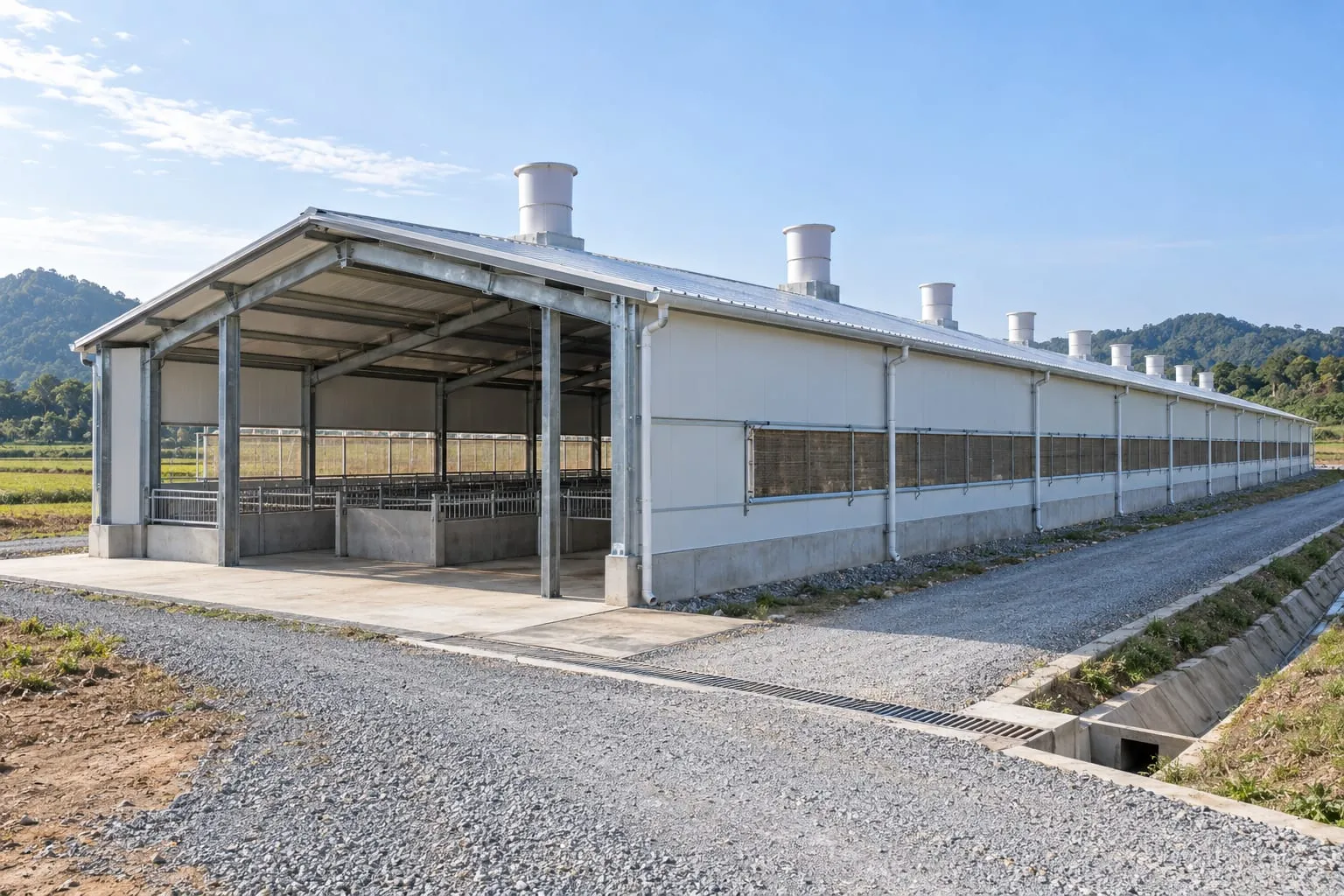 Light Steel Pig House Structures for a pig farm