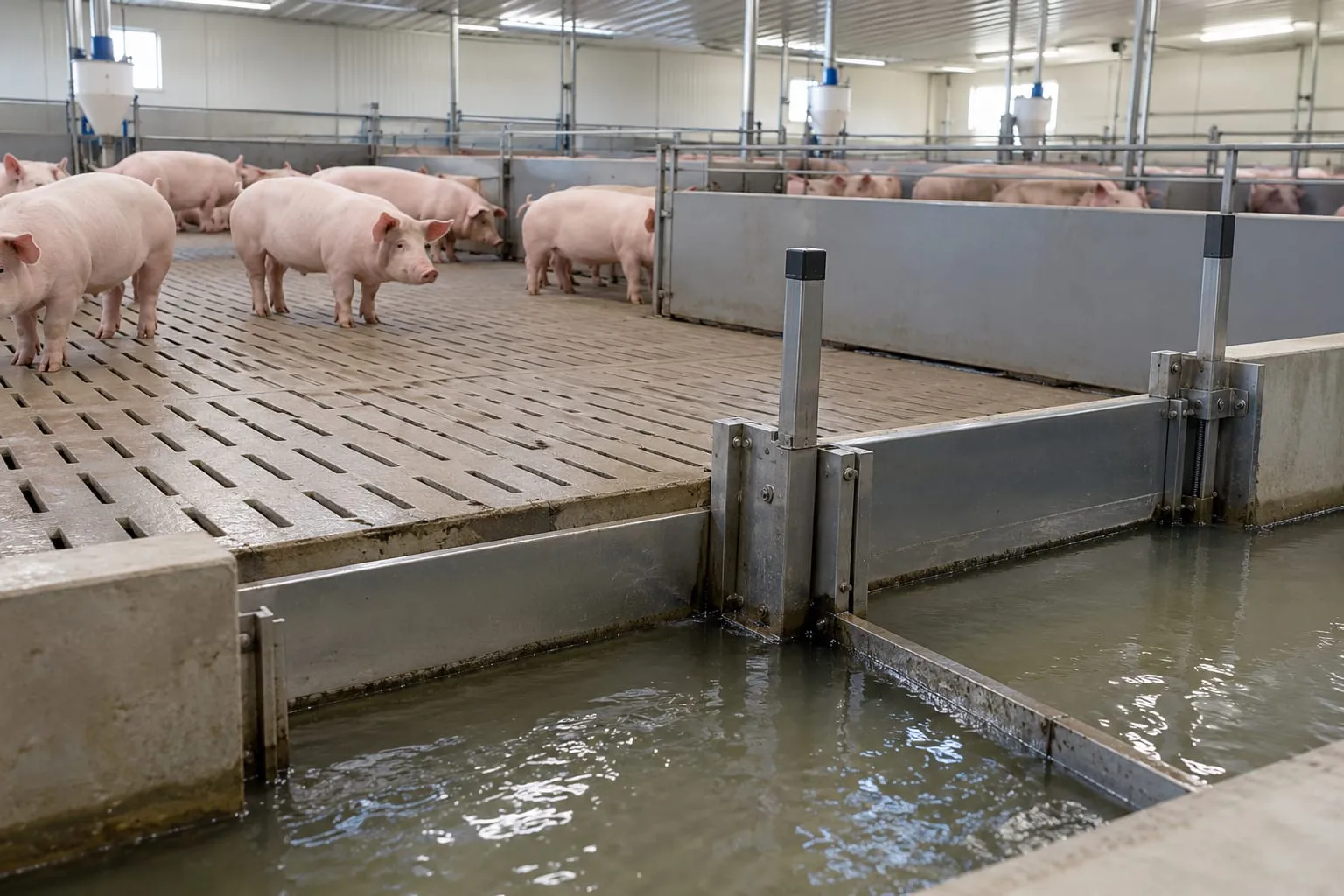 Slurry Pit Systems for a pig farm