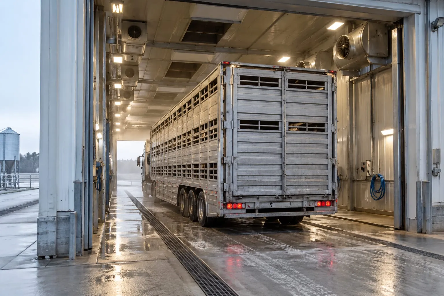 Vehicle Drying Rooms for a pig farm